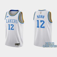 Los Angeles Los Angeles Lakers #12 Kendrick Nunn White Men's Nike NBA 2022-23 Classic Edition Jersey