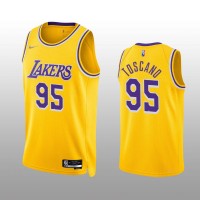 Los Angeles Los Angeles Lakers #95 Juan Toscano-Anderson Men's Nike Gold NBA 75th Icon Jersey