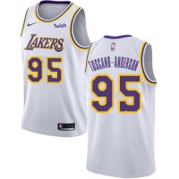 Nike Los Angeles Lakers #95 Juan Toscano-Anderson White NBA Swingman Association Edition Jersey