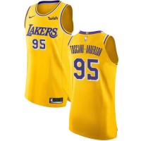 Nike Los Angeles Lakers #95 Juan Toscano-Anderson Gold NBA Authentic Icon Edition Jersey