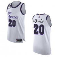 Los Angeles Los Angeles Lakers #20 Cole Swider Nike White 2022-23 Authentic Jersey - City Edition