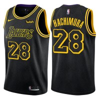 Nike Los Angeles Lakers #28 Rui Hachimura Men's Iridescent Holographic Collection NBA Jersey - Black