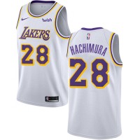 Nike Los Angeles Lakers #28 Rui Hachimura White NBA Swingman Association Edition Jersey