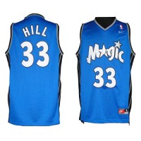 Orlando Magic #33 Grant Hill Blue Throwback Stitched NBA Jersey