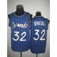 Orlando Magic #32 Shaquille O'Neal Blue Throwback Stitched NBA Jersey