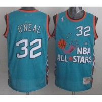 Mitchell And Ness Orlando Magic #32 Shaquille O'Neal Light Blue 1996 All-Star Stitched NBA Jersey