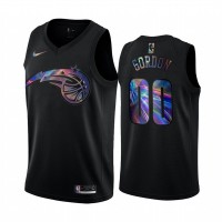 Nike Orlando Magic #00 Aaron Gordon Men's Iridescent Holographic Collection NBA Jersey - Black