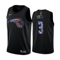 Nike Orlando Magic #3 Chuma Okeke Men's Iridescent Holographic Collection NBA Jersey - Black
