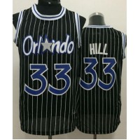 Orlando Magic #33 Grant Hill Black Throwback Stitched NBA Jersey