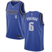 Nike Dallas Mavericks #6 Kristaps Porzingis Royal NBA Swingman Icon Edition Jersey