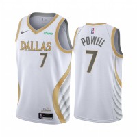 Nike Dallas Mavericks #7 Dwight Powell White NBA Swingman 2020-21 City Edition Jersey