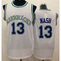 Dallas Mavericks #13 Steve Nash White Throwback Stitched NBA Jersey
