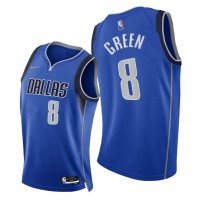 Nike Dallas Mavericks #8 Josh Green Men's 2021-22 75th Diamond Anniversary NBA Jersey Blue