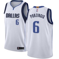 Nike Dallas Mavericks #6 Kristaps Porzingis White NBA Swingman Association Edition Jersey