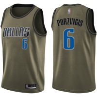 Nike Dallas Mavericks #6 Kristaps Porzingis Green NBA Swingman Salute to Service Jersey