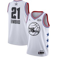 Nike Philadelphia 76ers #21 Joel Embiid White Youth NBA Jordan Swingman 2019 All-Star Game Jersey