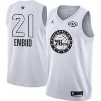 Nike Philadelphia 76ers #21 Joel Embiid White Youth NBA Jordan Swingman 2018 All-Star Game Jersey