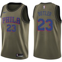 Nike Philadelphia 76ers #23 Jimmy Butler Green Youth NBA Swingman Salute to Service Jersey