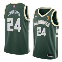 Nike Milwaukee Bucks #24 Pat Connaughton Youth 2021 NBA Finals Champions Swingman Icon Edition Jersey Green