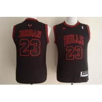 Chicago Bulls #23 Michael Jordan Black Stitched Youth NBA Jersey