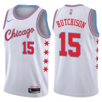 Nike Chicago Bulls #15 Chandler Hutchison White Youth NBA Swingman City Edition Jersey