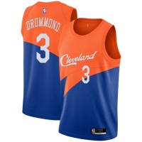 Nike Cleveland Cavaliers #3 Andre Drummond Blue Youth NBA Swingman City Edition 2018/19 Jersey