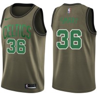 Nike Boston Celtics #36 Marcus Smart Green Salute to Service Youth NBA Swingman Jersey