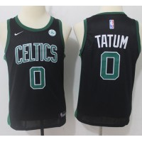 Nike Boston Celtics #0 Jayson Tatum Black Youth NBA Swingman Statement Edition Jersey