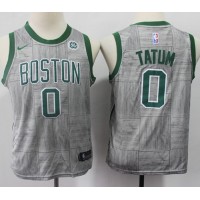 Nike Boston Celtics #0 Jayson Tatum Gray Youth NBA Swingman City Edition Jersey