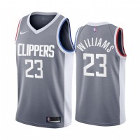 Los Angeles Los Angeles Clippers #23 Lou Williams Gray Youth NBA Swingman 2020-21 Earned Edition Jersey