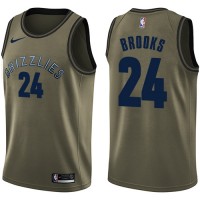 Nike Memphis Grizzlies #24 Dillon Brooks Green Salute to Service Youth NBA Swingman Jersey