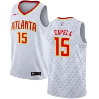 Nike Atlanta Hawks #15 Clint Capela White Youth NBA Swingman Association Edition Jersey