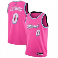 Nike Miami Heat #0 Meyers Leonard Pink Youth NBA Swingman Earned Edition Jersey