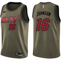 Nike Miami Heat #16 James Johnson Green Salute to Service Youth NBA Swingman Jersey