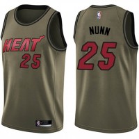 Nike Miami Heat #25 Kendrick Nunn Green Salute to Service Youth NBA Swingman Jersey