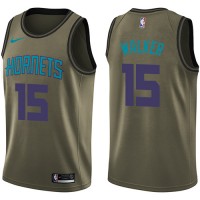 Nike Charlotte Hornets #15 Kemba Walker Green Salute to Service Youth NBA Swingman Jersey