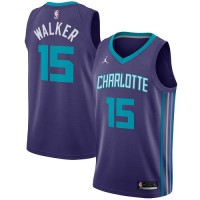 Nike Charlotte Hornets #15 Kemba Walker Purple Youth NBA Jordan Swingman Statement Edition Jersey
