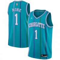 Nike Charlotte Hornets #1 Malik Monk Aqua Youth NBA Jordan Swingman Hardwood Classics Jersey