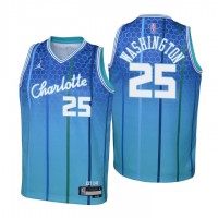 Charlotte Charlotte Hornets #25 P.J. Washington Youth Nike Blue 2021/22 Swingman Jersey - City Edition