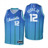 Charlotte Charlotte Hornets #12 Kelly Oubre Jr. Youth Nike Blue 2021/22 Swingman Jersey - City Edition