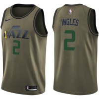 Nike Utah Jazz #2 Joe Ingles Green Salute to Service Youth NBA Swingman Jersey