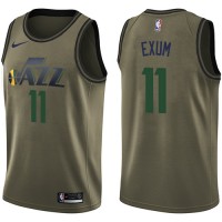Nike Utah Jazz #11 Dante Exum Green Salute to Service Youth NBA Swingman Jersey