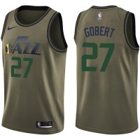 Nike Utah Jazz #27 Rudy Gobert Green Salute to Service Youth NBA Swingman Jersey