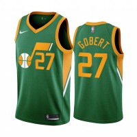 Utah Utah Jazz #27 Rudy Gobert Green Youth NBA Swingman 2020-21 Earned Edition Jersey