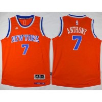 New York Knicks #7 Carmelo Anthony Orange Stitched Youth NBA Jersey