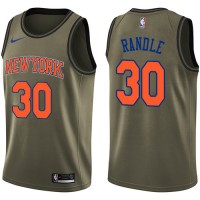 Nike New York Knicks #30 Julius Randle Green Youth NBA Swingman Salute to Service Jersey