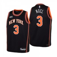 New York New York Knicks #3 Nerlens Noel Youth Nike Black 2021/22 Swingman Jersey - City Edition