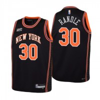 New York New York Knicks #30 Julius Randle Youth Nike Black 2021/22 Swingman Jersey - City Edition