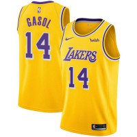 Nike Los Angeles Lakers #14 Marc Gasol Gold Youth NBA Swingman Icon Edition Jersey
