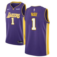 Nike Los Angeles Lakers #1 JaVale McGee Purple Youth NBA Swingman Statement Edition Jersey